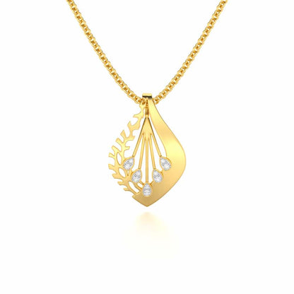 Enchanting Growth Silver Pendant - Yellow Gold - Image 1