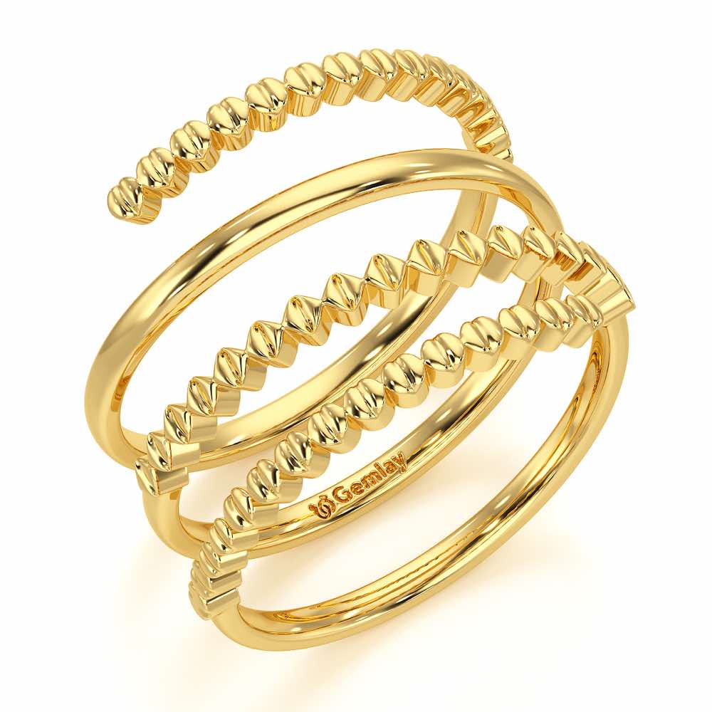 Spring Sing Silver Ring - Yellow Gold - Image 1