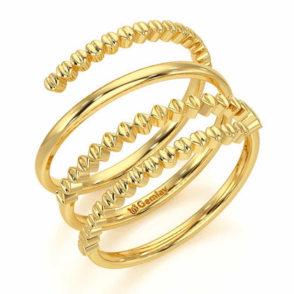 Spring Sing Silver Ring - Yellow Gold - Image 1