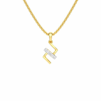 Subtle Spark Silver Pendant - Yellow Gold - Image 1