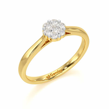Elven Shimmer Silver Ring - Yellow Gold - Image 1