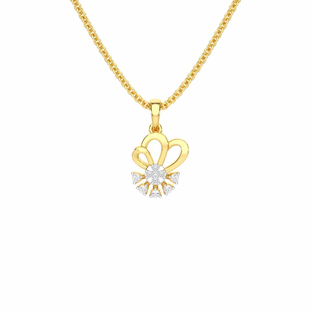 Graceful Glow Silver Pendant - Yellow Gold - Image 1