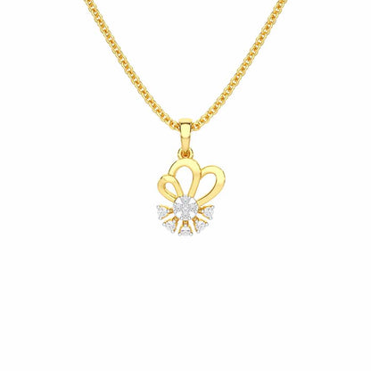 Graceful Glow Silver Pendant - Yellow Gold - Image 1