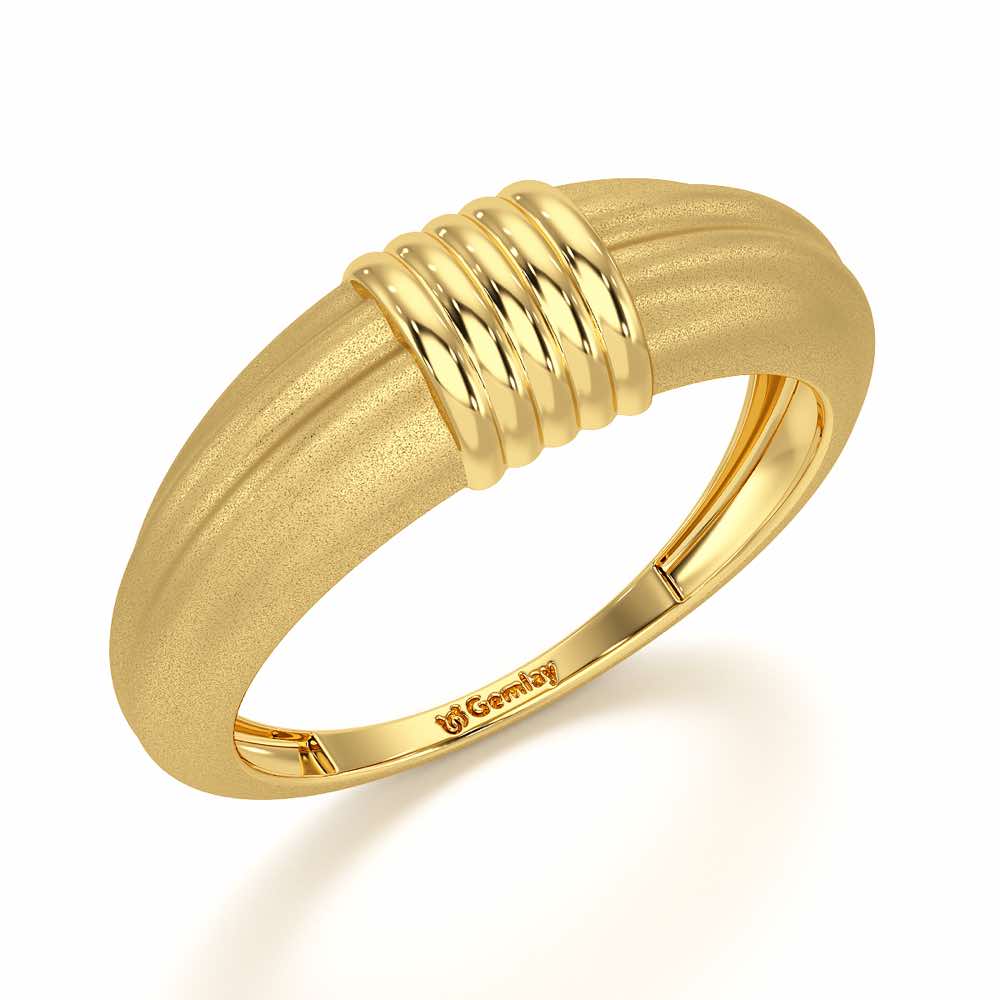 Jasmine Silver Ring - Yellow Gold - Image 1