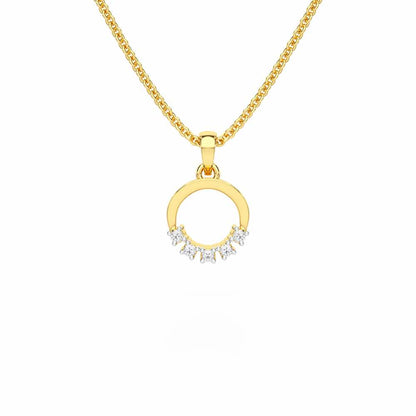 Aura Elegance Silver Pendant - Yellow Gold - Image 1