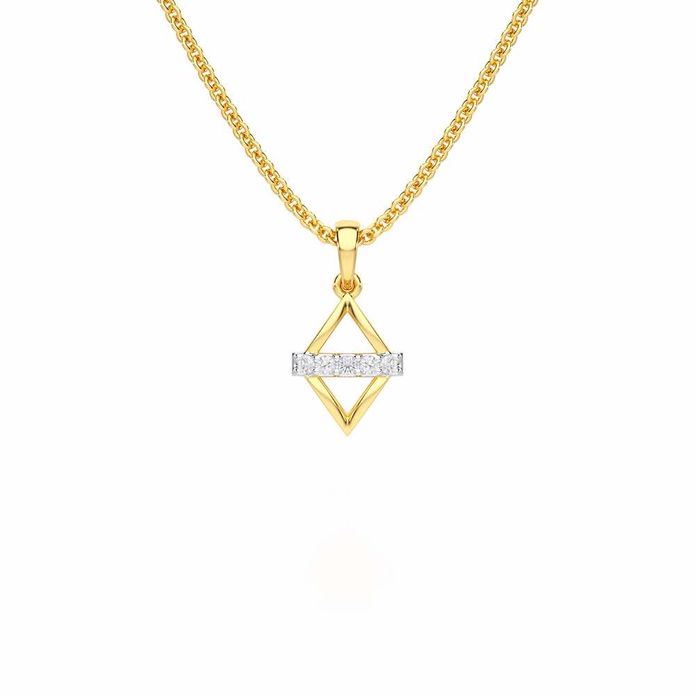 Soft Spark Silver Pendant - Yellow Gold - Image 1