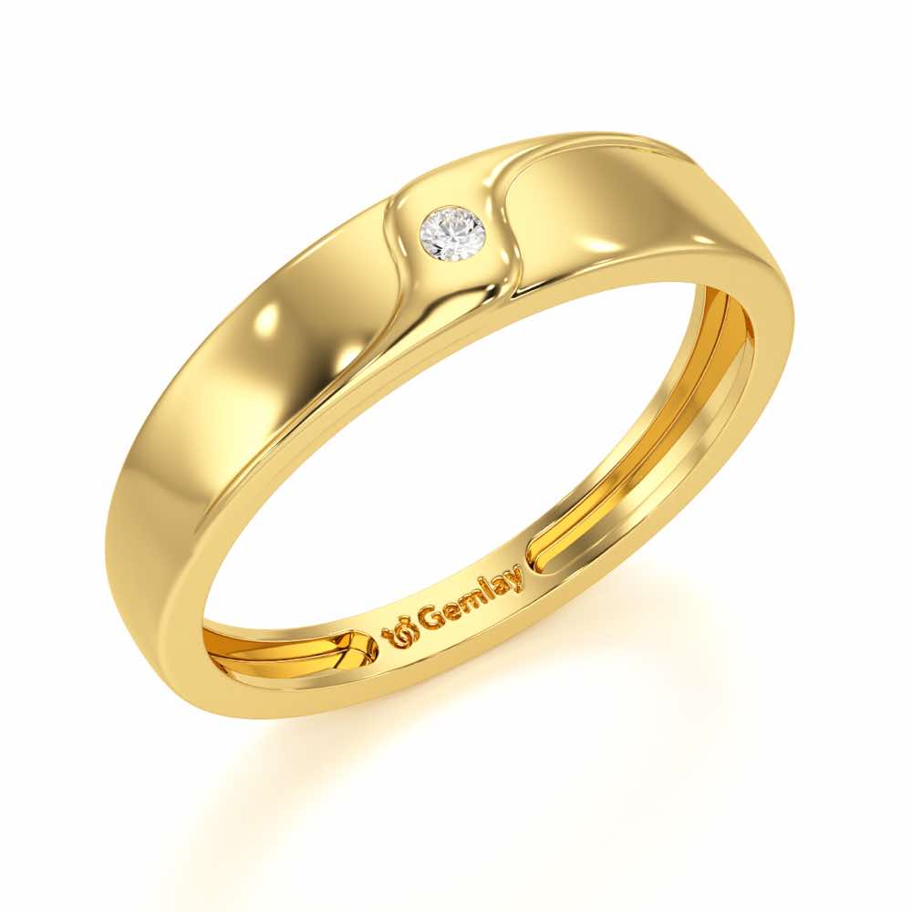 Noctura Silver Ring For Men - Yellow Gold - Image 1
