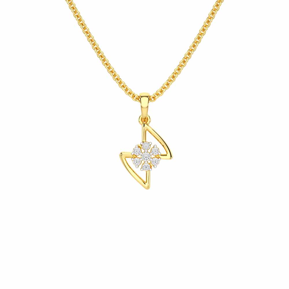 Eternal Sparkle Silver Pendant - Yellow Gold - Image 1