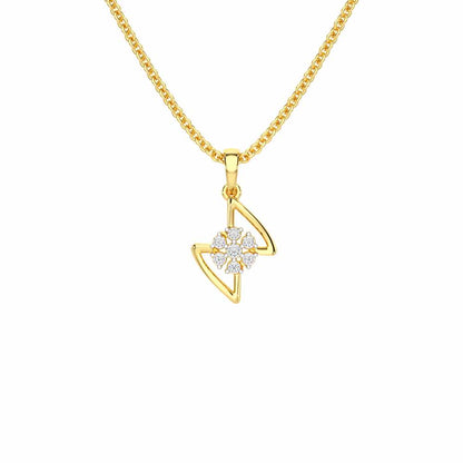 Eternal Sparkle Silver Pendant - Yellow Gold - Image 1