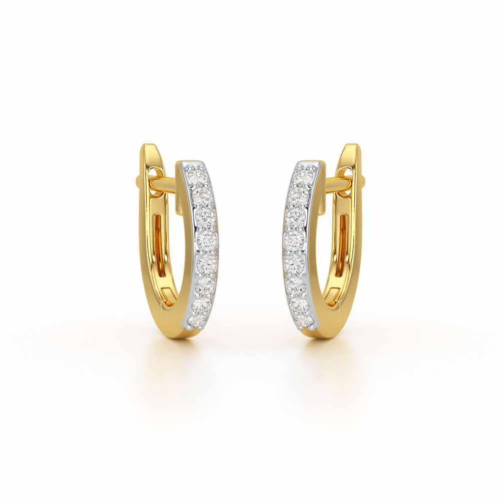 Celeste Silver Bali Earrings - Yellow Gold - Image 2