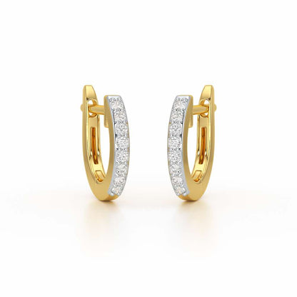 Celeste Silver Bali Earrings - Yellow Gold - Image 2