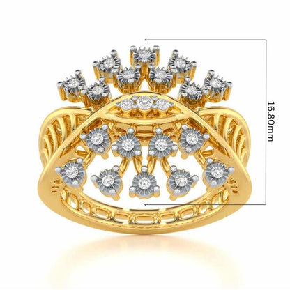 Amazing Glow Silver Ring - Yellow Gold - Image 5