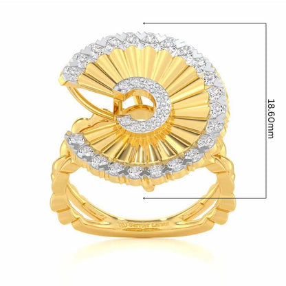 Gem Glimpse Silver Ring - Yellow Gold - Image 5
