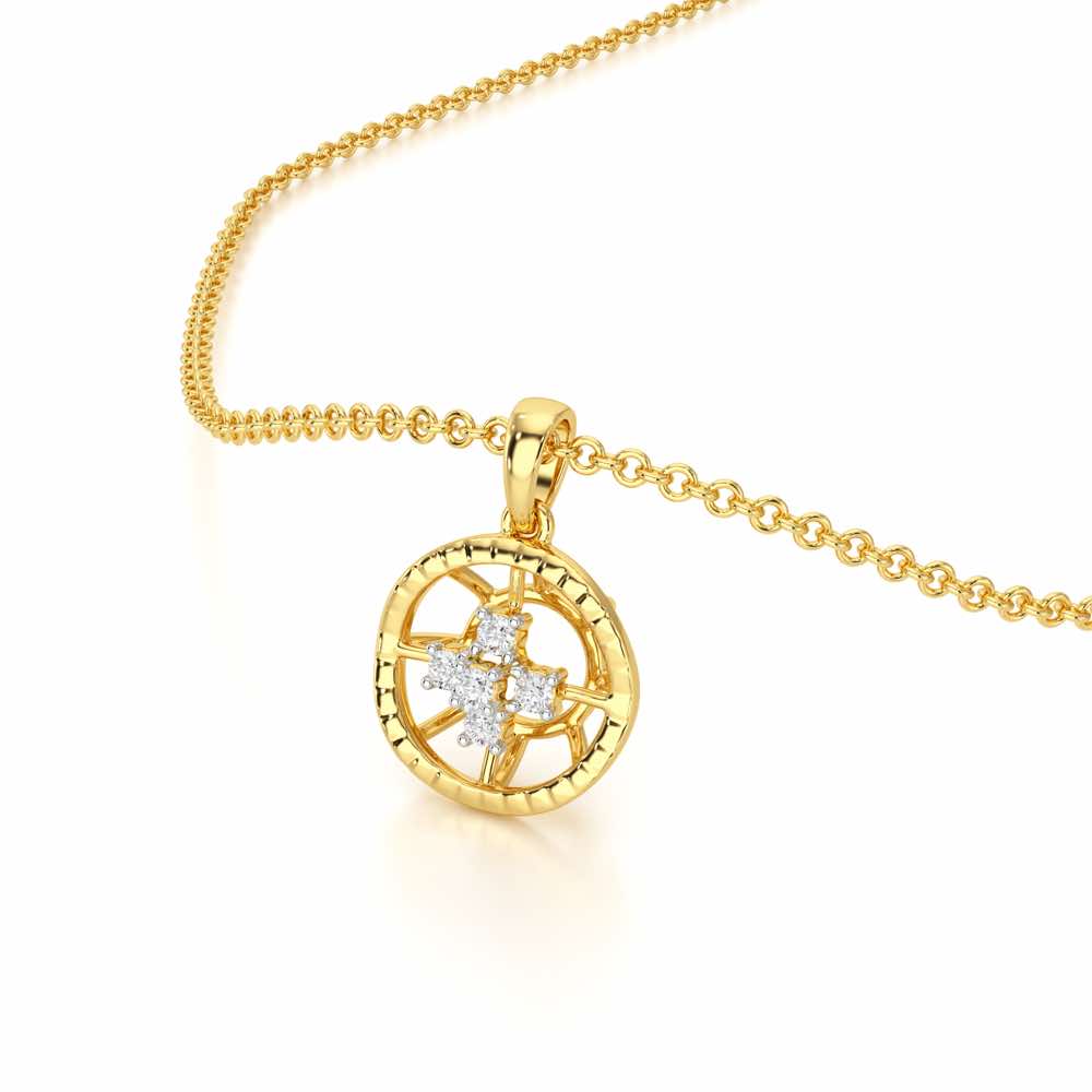 Dawn Light Silver Pendant - Yellow Gold - Image 2