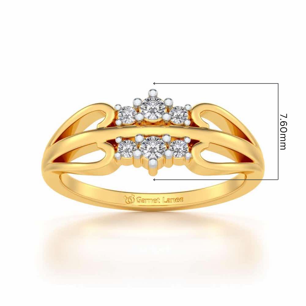 Farishta Silver Ring - Yellow Gold - Image 5