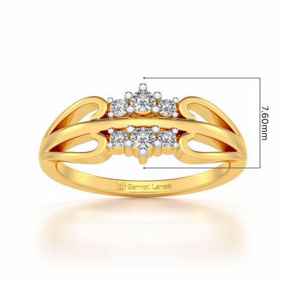 Farishta Silver Ring - Yellow Gold - Image 5