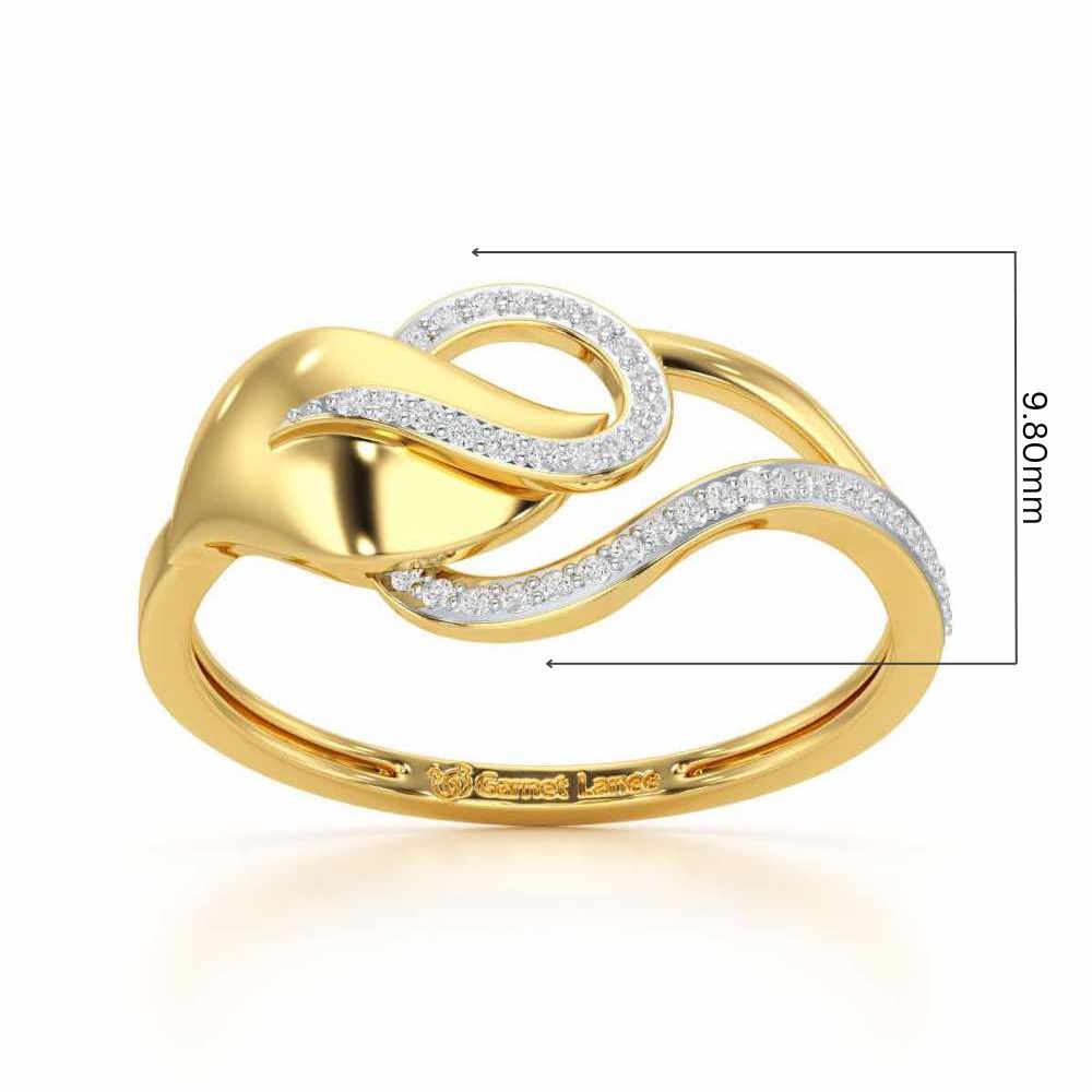 Graceful Glow Silver Ring - Yellow Gold - Image 5