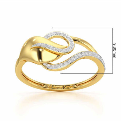 Graceful Glow Silver Ring - Yellow Gold - Image 5