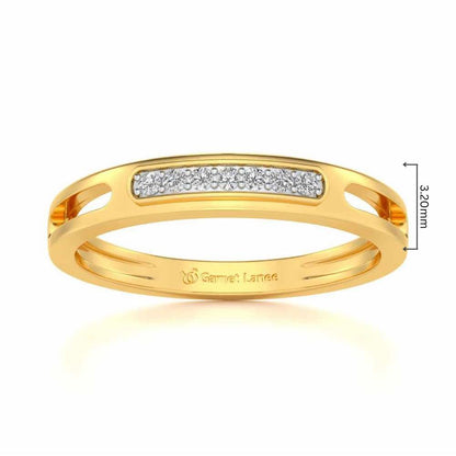 Simple Silver Band Ring - Yellow Gold - Image 5