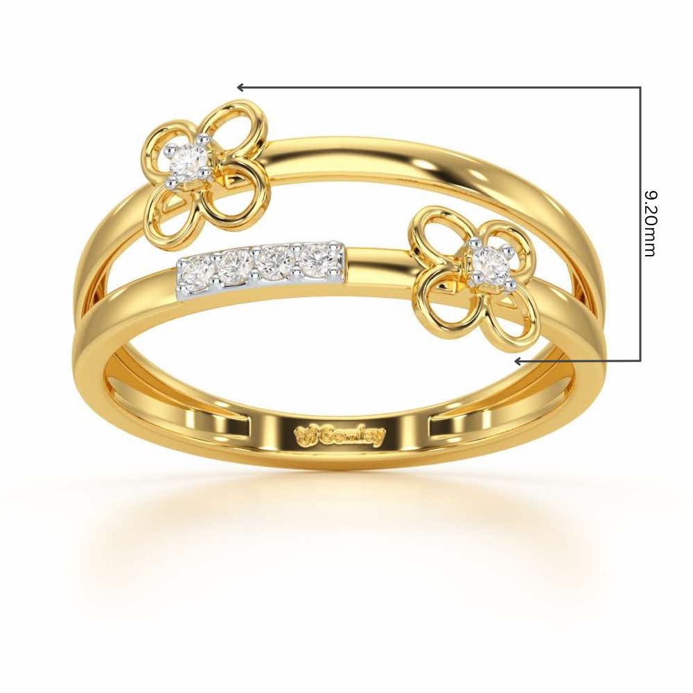 Spring Bliss Silver Ring - Yellow Gold - Image 2