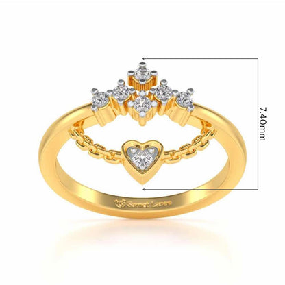 Chavvi Silver Ring - Yellow Gold - Image 5
