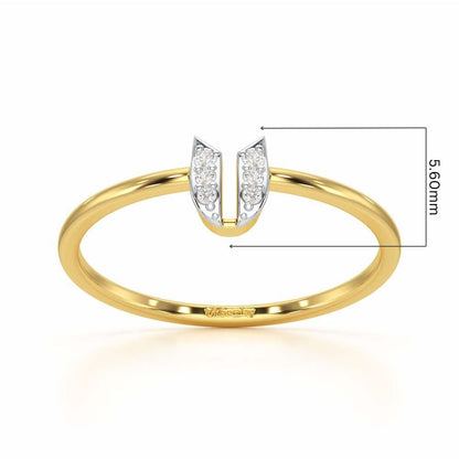 Petite Panache Silver Ring - Yellow Gold - Image 5