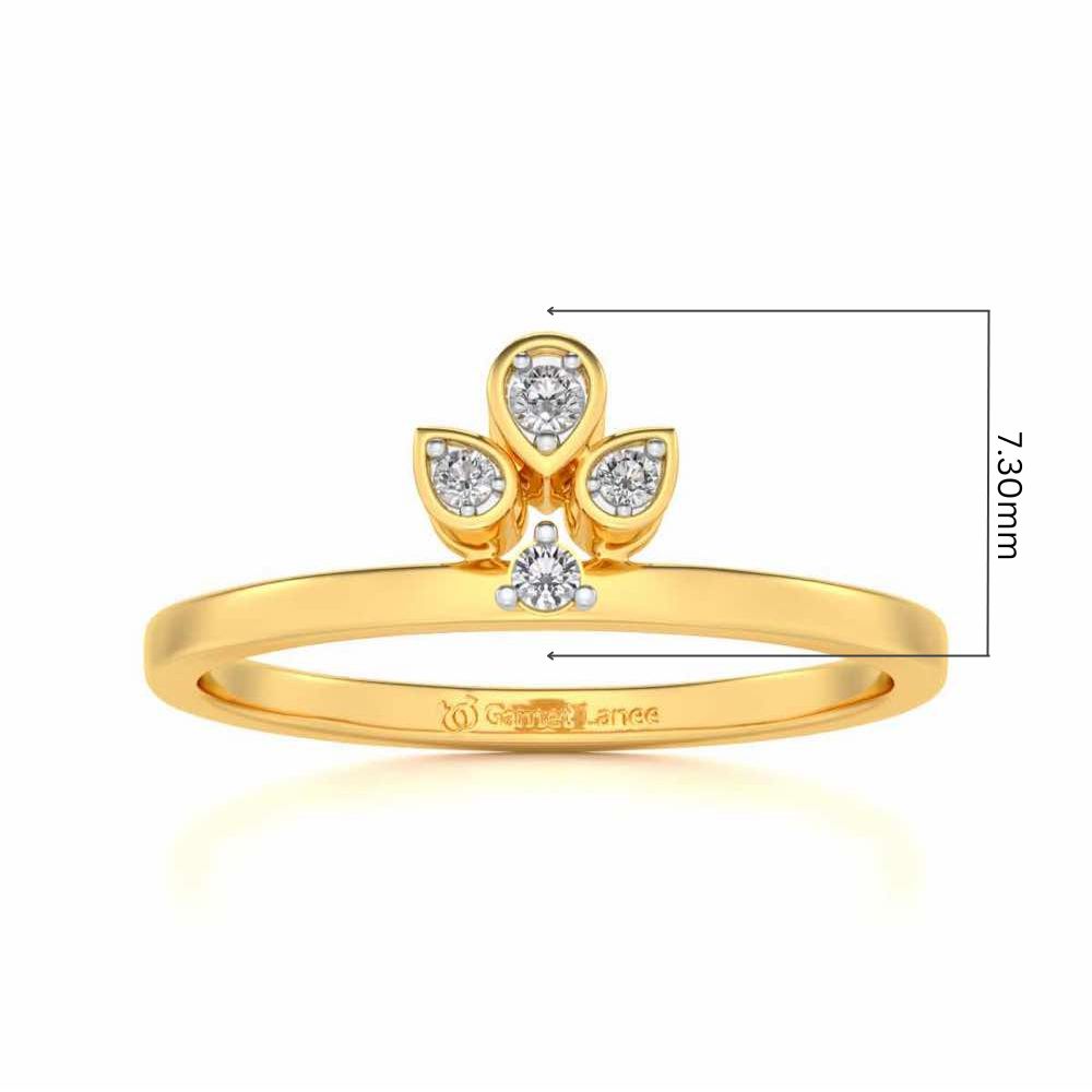 Tattva Silver Ring - Yellow Gold - Image 5