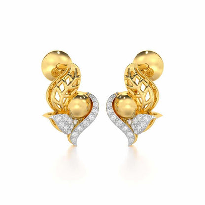 Blissful Harmonies Silver Earrings - Yellow Gold - Image 2