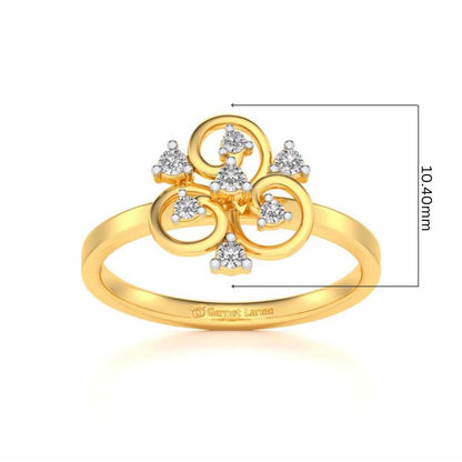 Ekani Silver Ring - Yellow Gold - Image 5