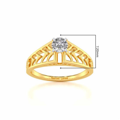 Saranshi Solitaire Ring - Yellow Gold - Image 5