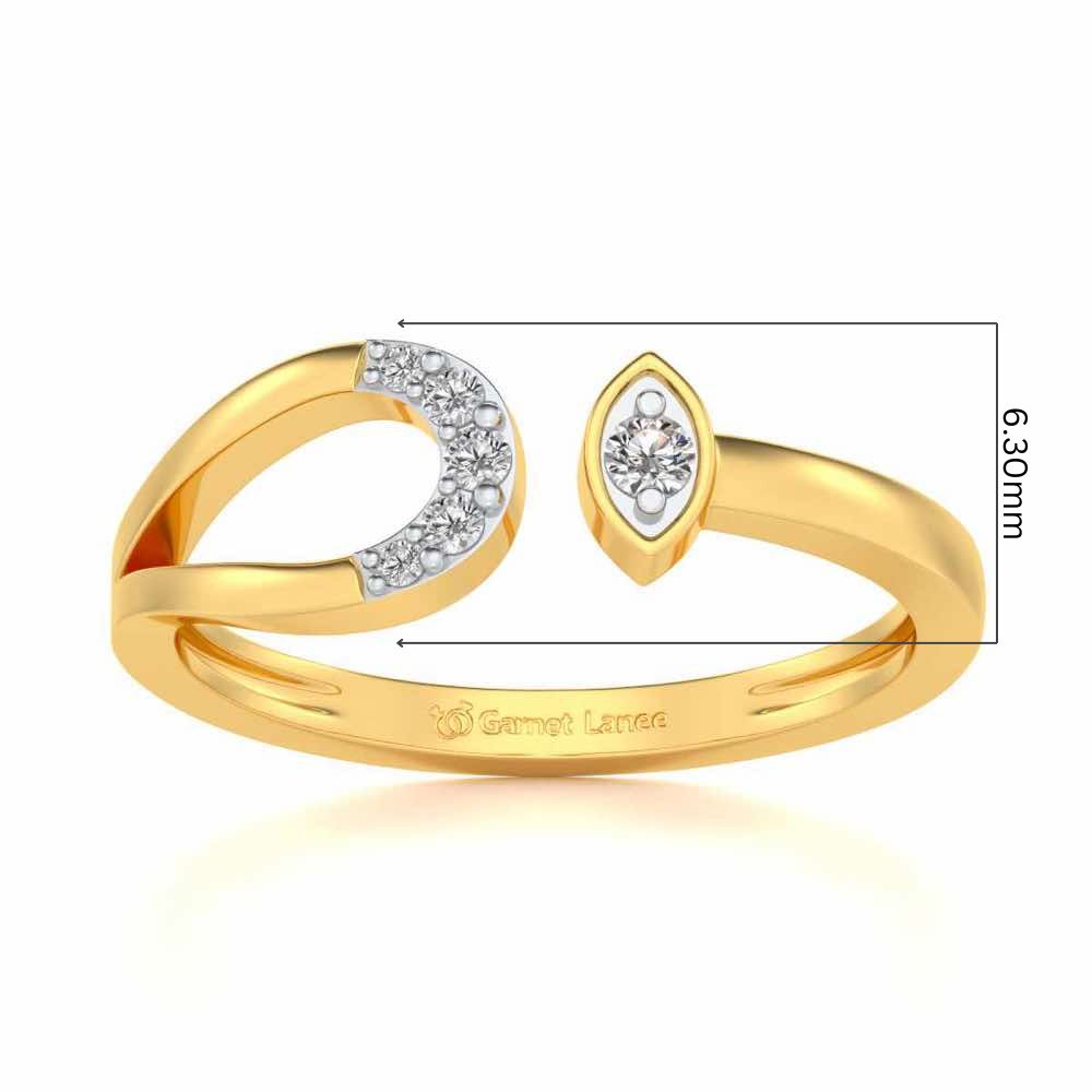 Ira Silver Ring - Yellow Gold - Image 5