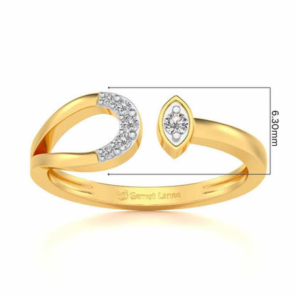 Ira Silver Ring - Yellow Gold - Image 5