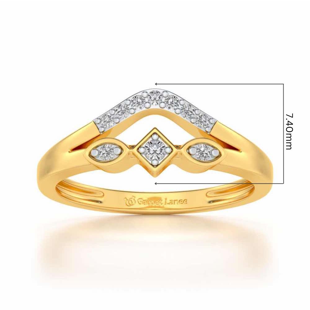 Advika Silver Ring - Yellow Gold - Image 5