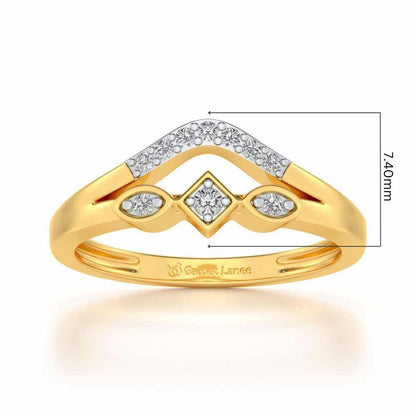 Advika Silver Ring - Yellow Gold - Image 5