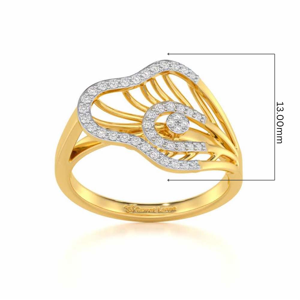 Quirky Shine Silver Ring - Yellow Gold - Image 5