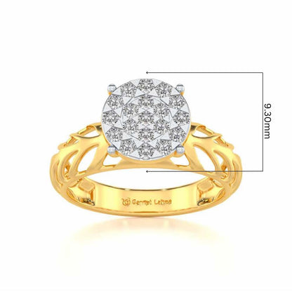Enshine Silver Ring - Yellow Gold - Image 5