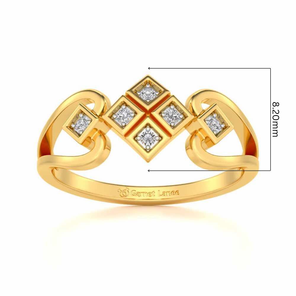 Elegance Glorified Silver Ring - Yellow Gold - Image 5
