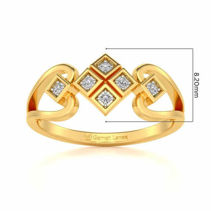 Elegance Glorified Silver Ring - Yellow Gold - Image 5