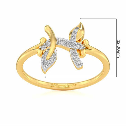 Vivacious Pieces Silver Ring - Yellow Gold - Image 5