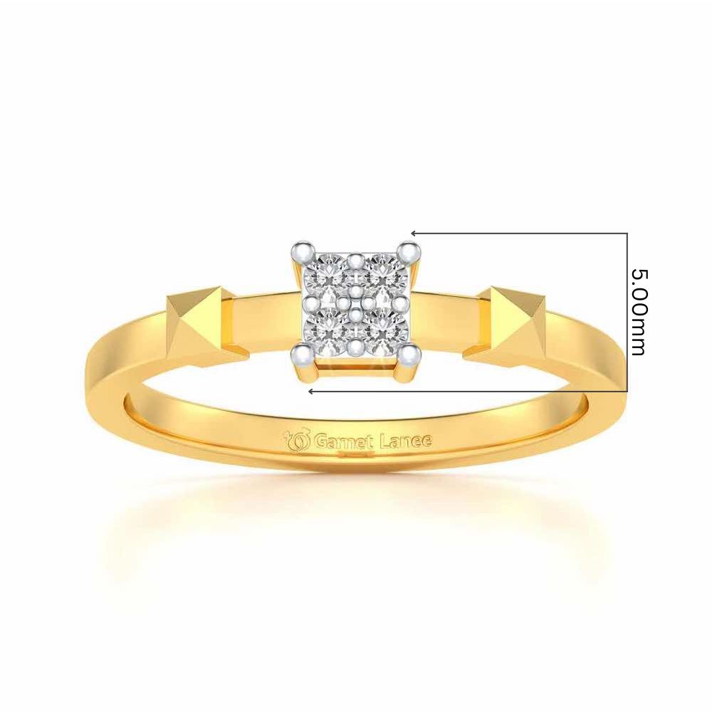 Addhya Silver Ring - Yellow Gold - Image 5