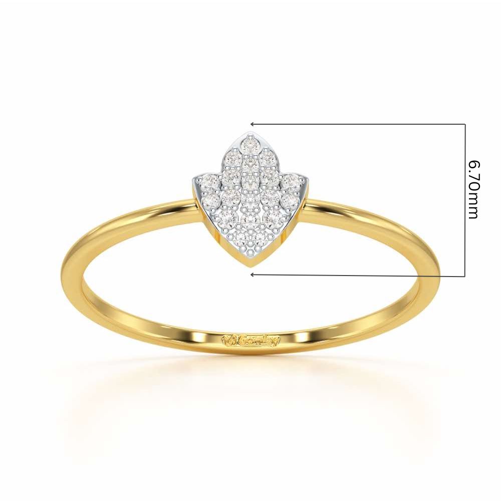 Silver Dash Silver Ring - Yellow Gold - Image 5