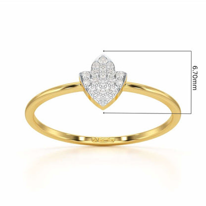 Silver Dash Silver Ring - Yellow Gold - Image 5