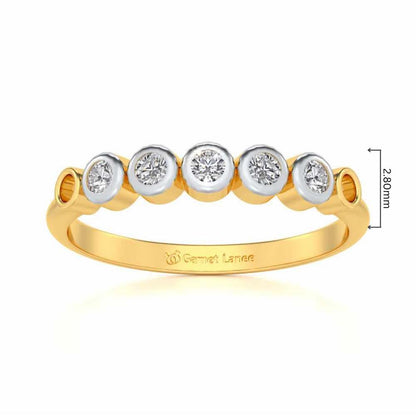 Classy Silver Band Ring - Yellow Gold - Image 5
