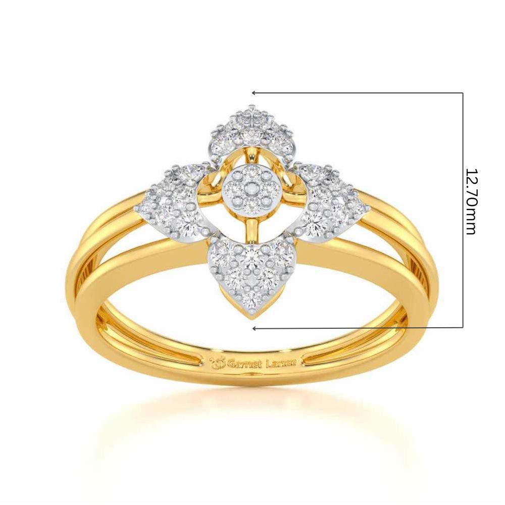 Wow Charm Silver Ring - Yellow Gold - Image 5