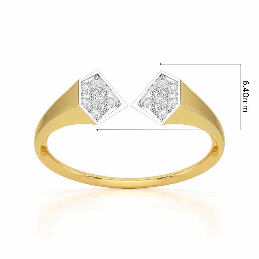 Beauty Serene Silver Ring - Yellow Gold - Image 2