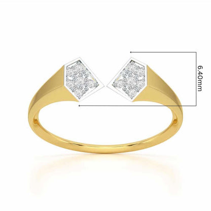Beauty Serene Silver Ring - Yellow Gold - Image 2