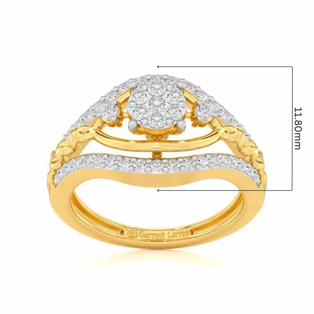Refined Riches Silver Ring - Yellow Gold - Image 5