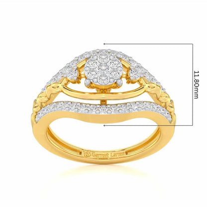 Refined Riches Silver Ring - Yellow Gold - Image 5