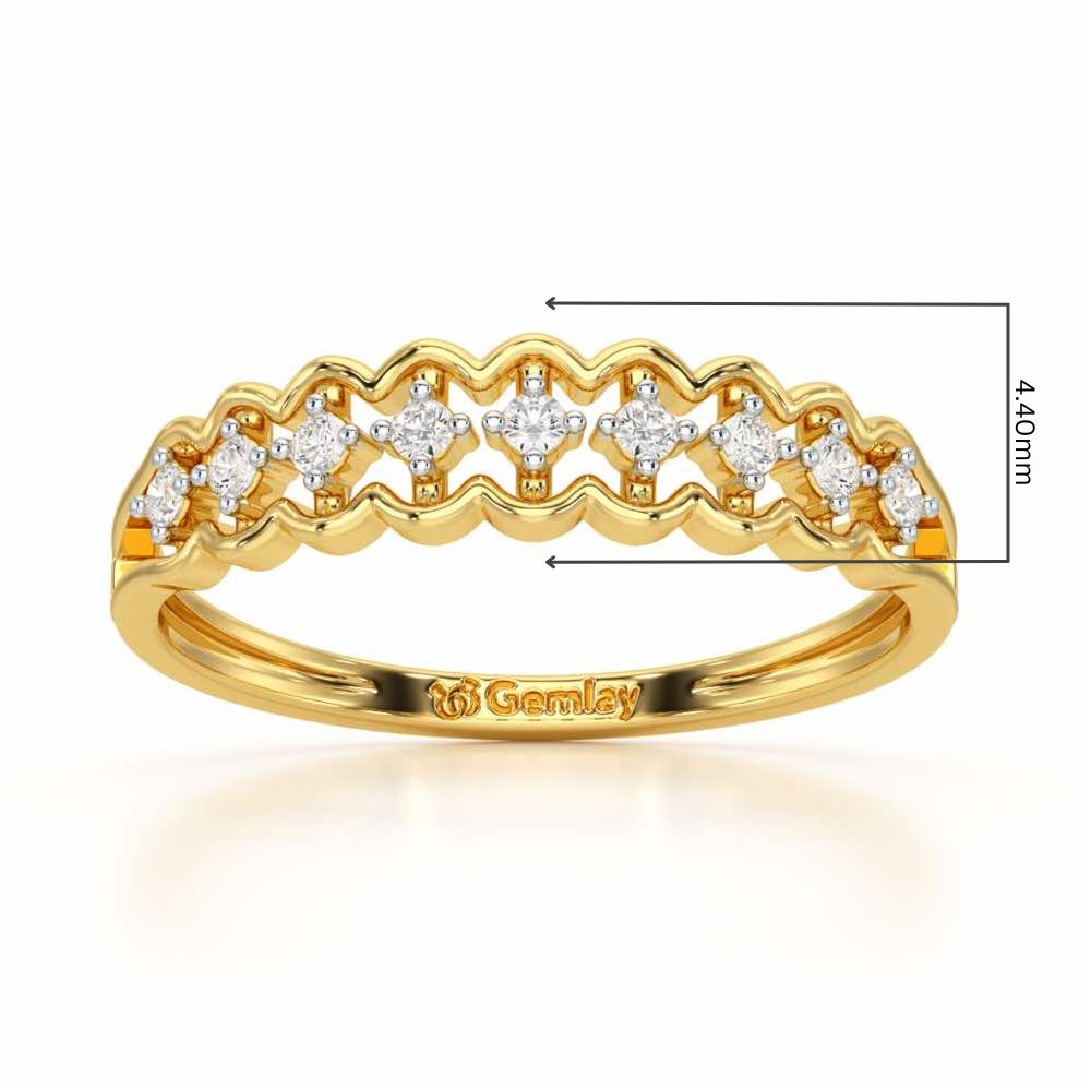 Unbounded Silver Ring - Yellow Gold - Image 2