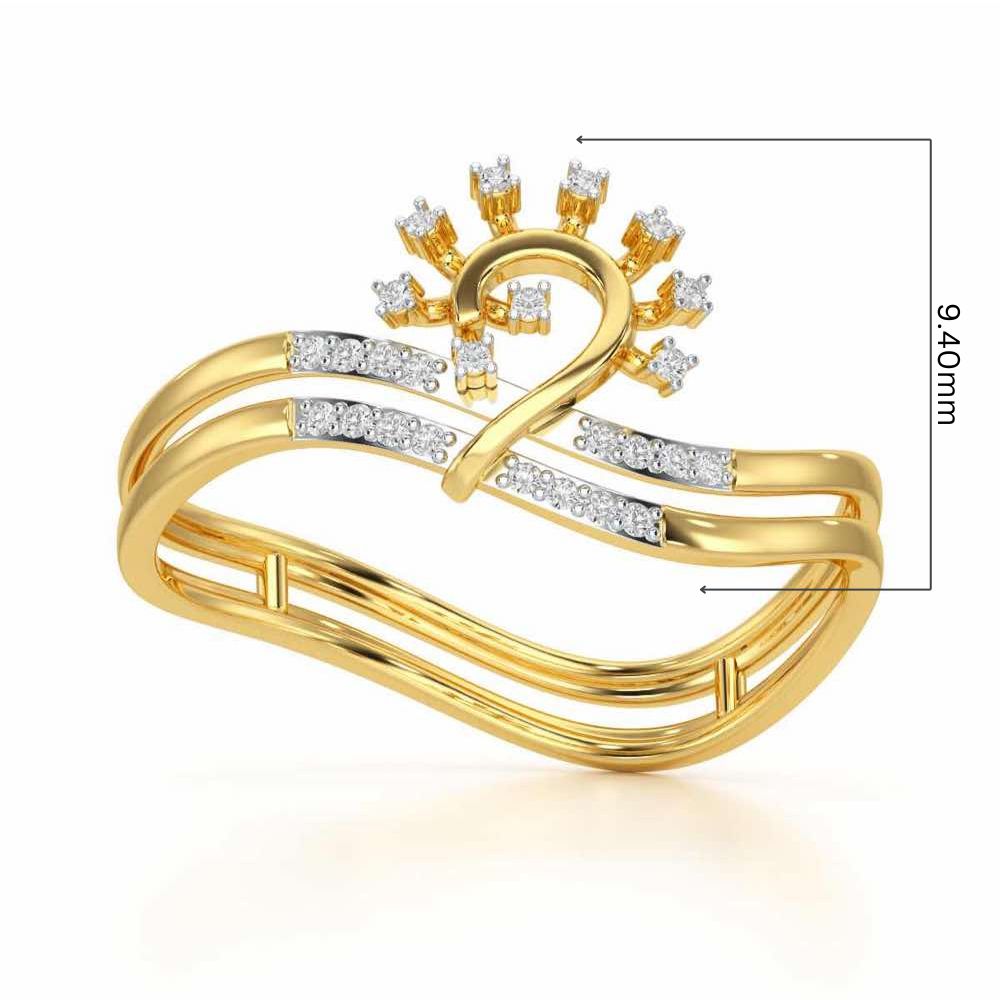 Ignite Glow Silver Ring - Yellow Gold - Image 5